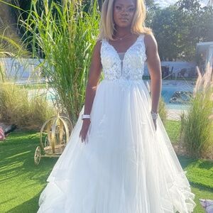 Cinderella Inspired Tulle Wedding Dress